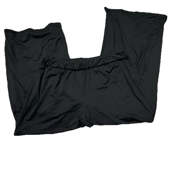 Womens 2 piece matching set wide leg black pants and high low tank top size 4XL - Picture 1 of 8